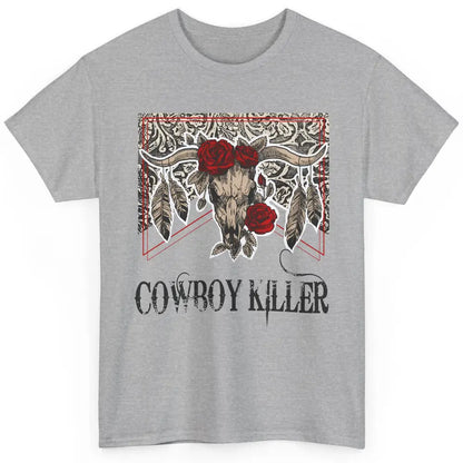 Texas Floral Skull Cowboy Killer Western Country Vintage Classic Unisex T-Shirt