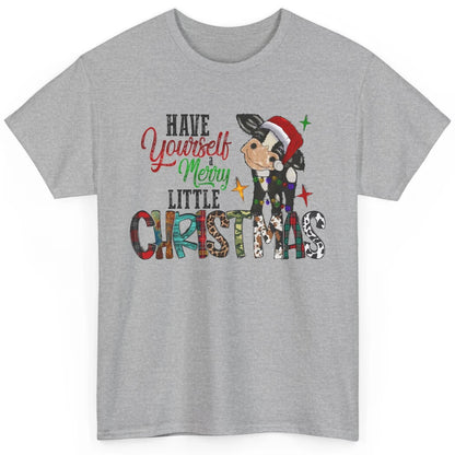 Cow Santa Have Yourself Merry Little Christmas Western Xmas Classic Unisex T-Shirt