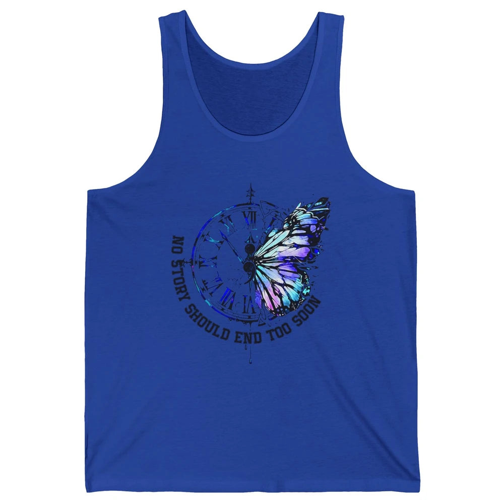 Suicide Prevention Butterfly No Story Should End Too Soon Unisex Jersey Tank