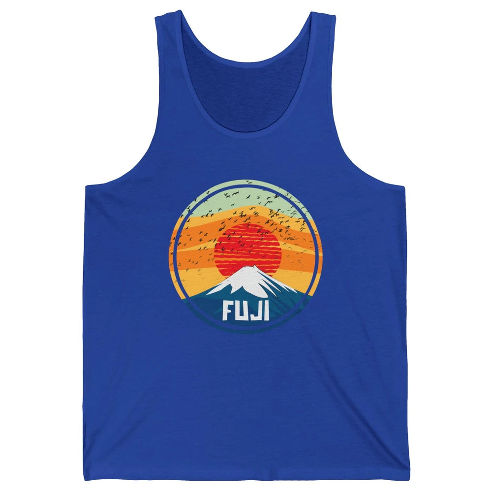 Vintage Sunset Mount Fuji The Highest Mountain In Japan Unisex Jersey Tank