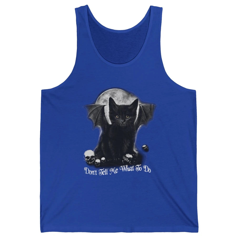 Black Cat Witch Don't Tell Me What To Do Halloween Costume Unisex Jersey Tank