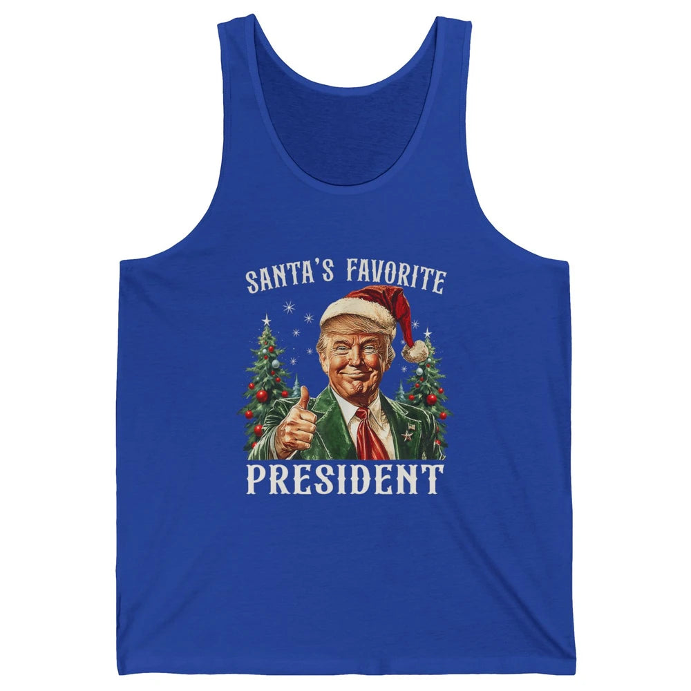 Funny Donald Trump Christmas Santa Favorite President Xmas Unisex Jersey Tank