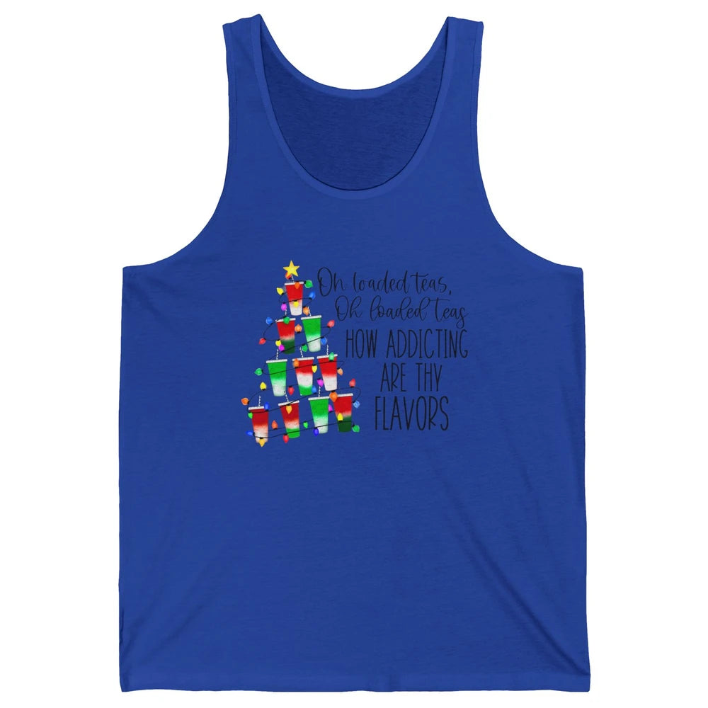 Loaded Teas Christmas Tree Fairy Lights Merry Christmas Unisex Jersey Tank