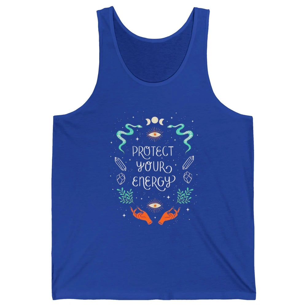 Witchy Hands Moon Phase Mystic Spiritual Protect Energy Goth Unisex Jersey Tank