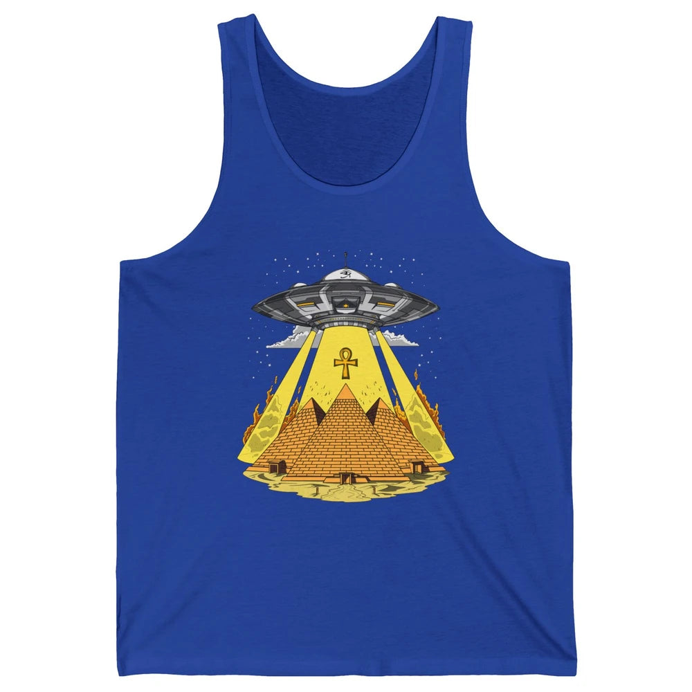 Ancient Egyptian Pyramids Alien Space Annunaki Conspiracy Unisex Jersey Tank