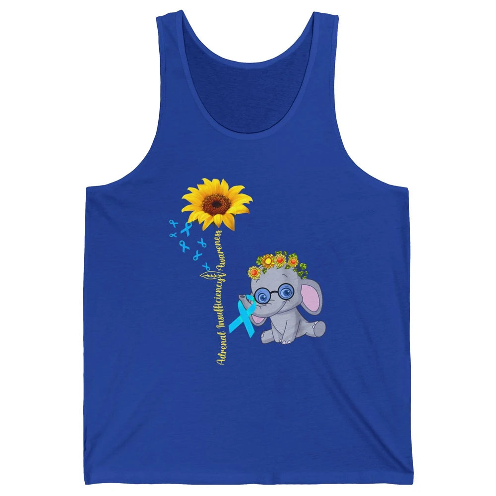 Adrenal Insufficiency Awareness Baby Elephant Sunflower Unisex Jersey Tank