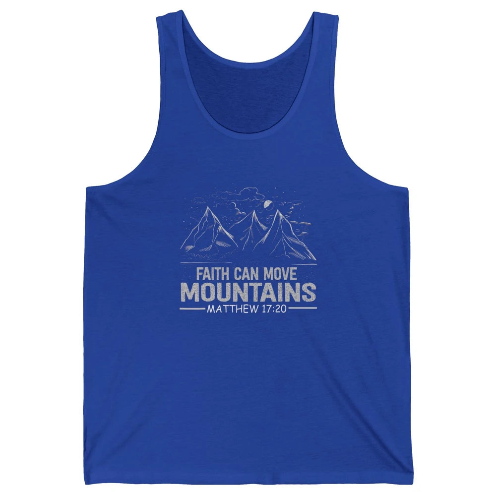 Vintage Faith Move Mountains Bible Verse Jesus Christian God Unisex Jersey Tank