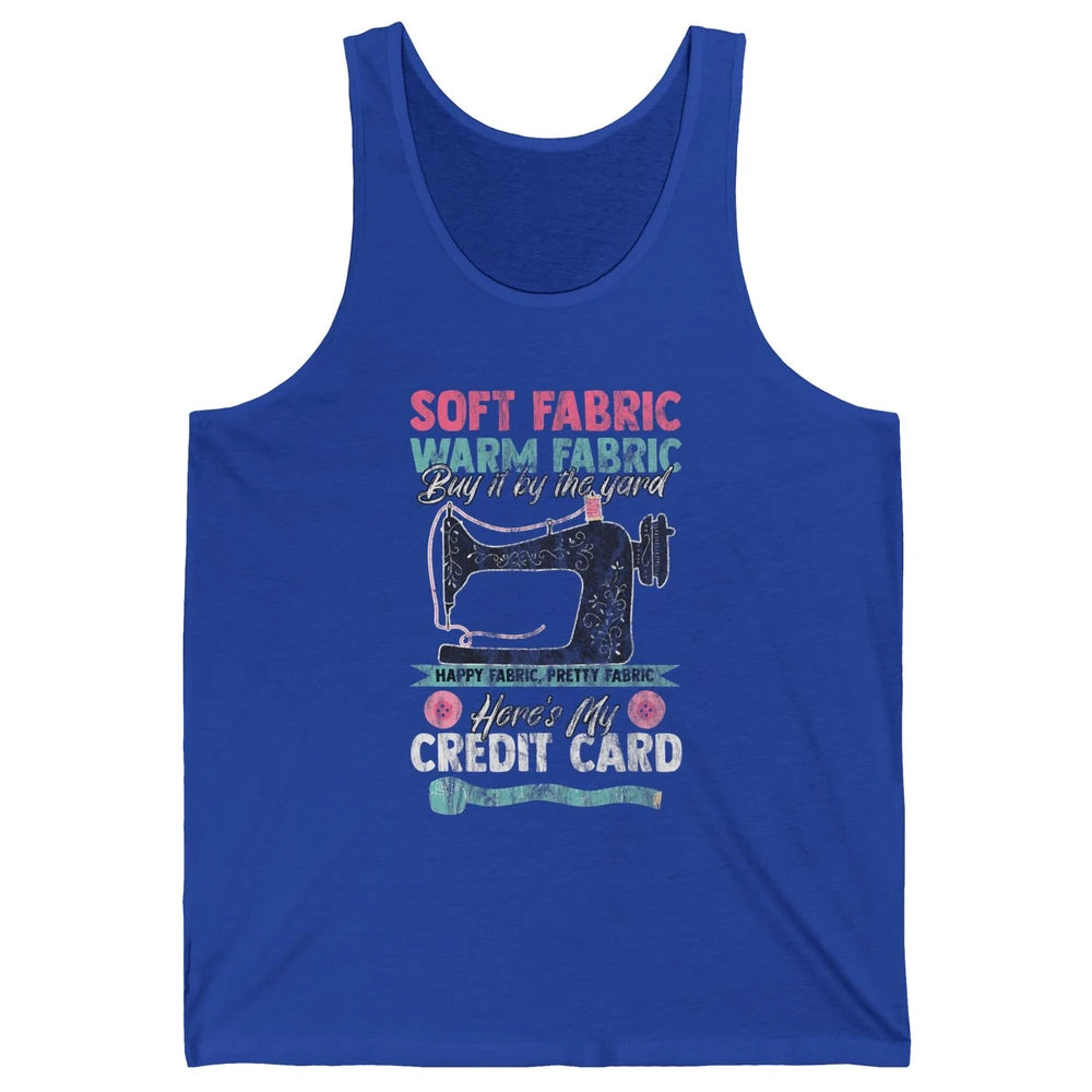 Soft Fabric By The Yard Sewing Machine Quilting Crafting Unisex Jersey Tank