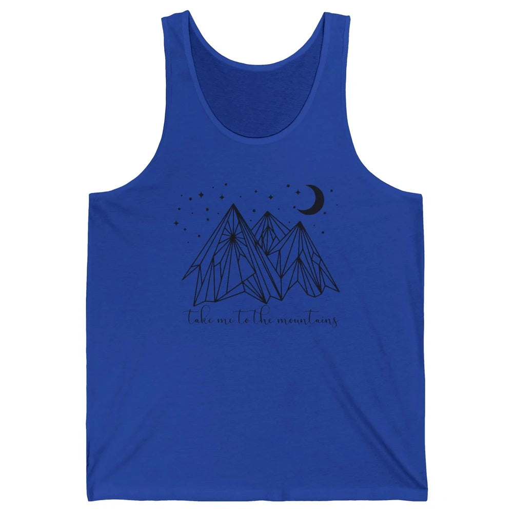 Take Me to the Mountains Boho Hiking Camping Outdoor Gift Unisex Jersey Tank