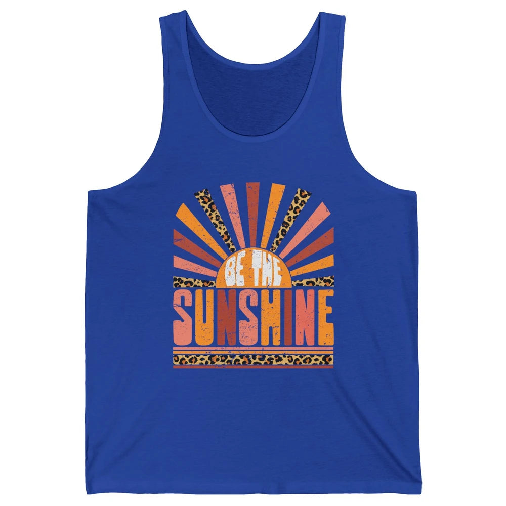 Be The Sunshine Retro Leopard Sun Vintage Summer Vacation Unisex Jersey Tank