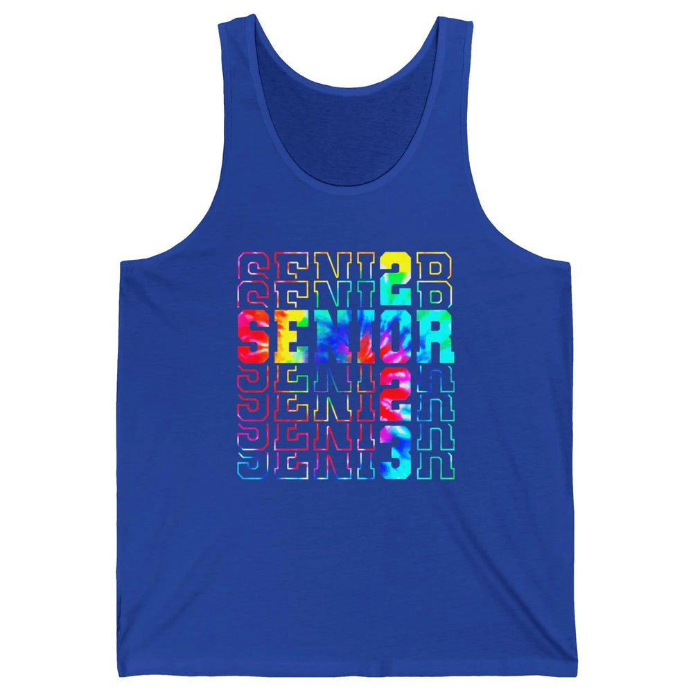 Tie Dye Senior 2023 Class Of 2023 Graduate Bachelor Gift Unisex Jersey Tank