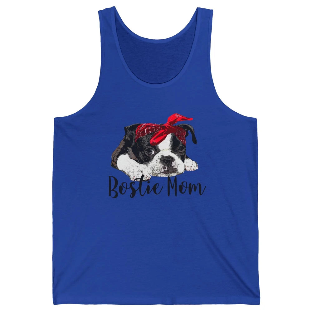 Bostie Mom Bandana Dog Mom Boston Terrier Dog Lovers Gift Unisex Jersey Tank