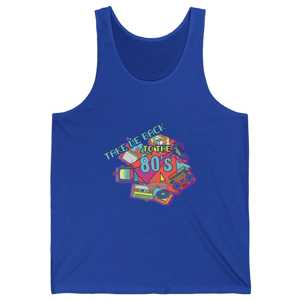 Take Me Back To The 80s Vintage 1980s Born Birthday Party Unisex Jersey Tank