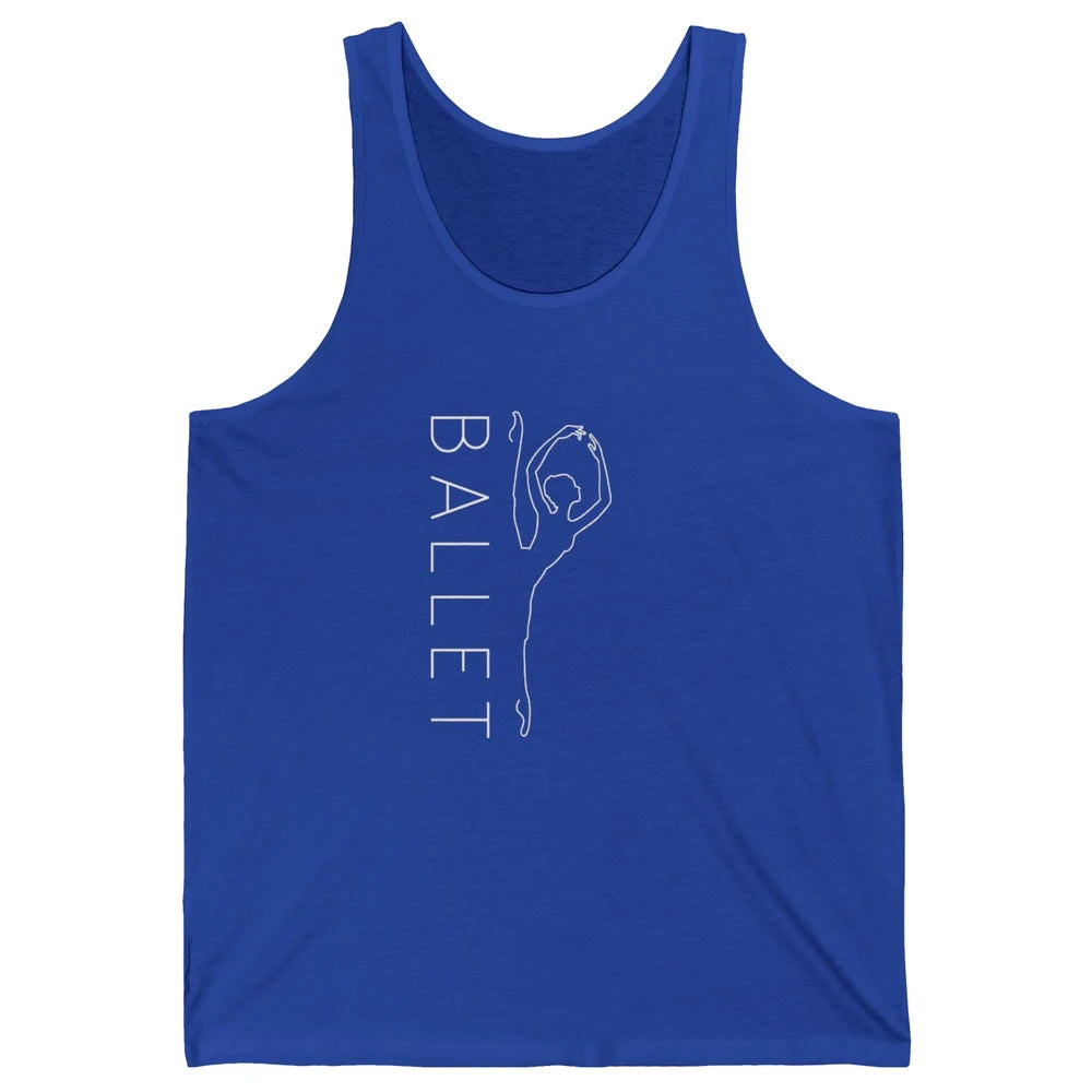 Ballet Girl On Pointe Minimalist Ballerina Dancer Dancing Unisex Jersey Tank