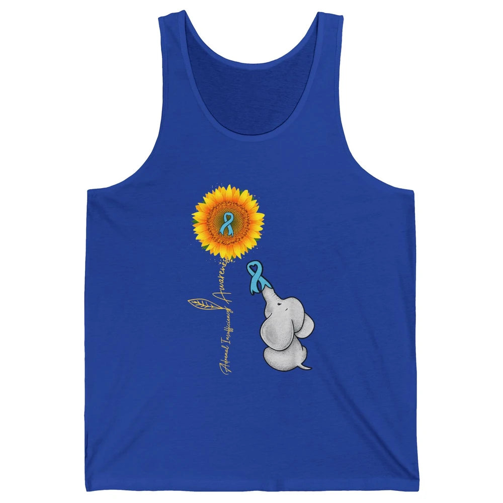 Adrenal Insufficiency Awareness Baby Elephant Sunflower Unisex Jersey Tank