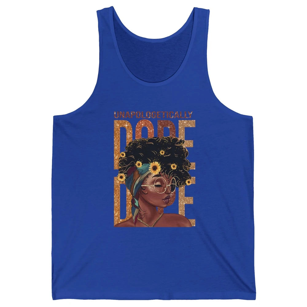 Unapologetically Dope Black Girl Black Pride Afro American Unisex Jersey Tank