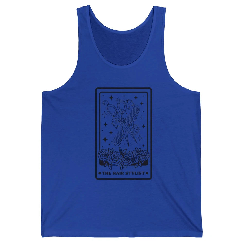 The Hairstylist Tarot Card Barber Hairdresser Beautician Unisex Jersey Tank