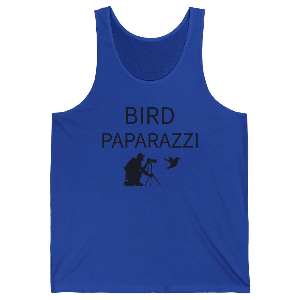 Birdwatching Funny Bird Paparazzi Birding Photography Bird Unisex Jersey Tank