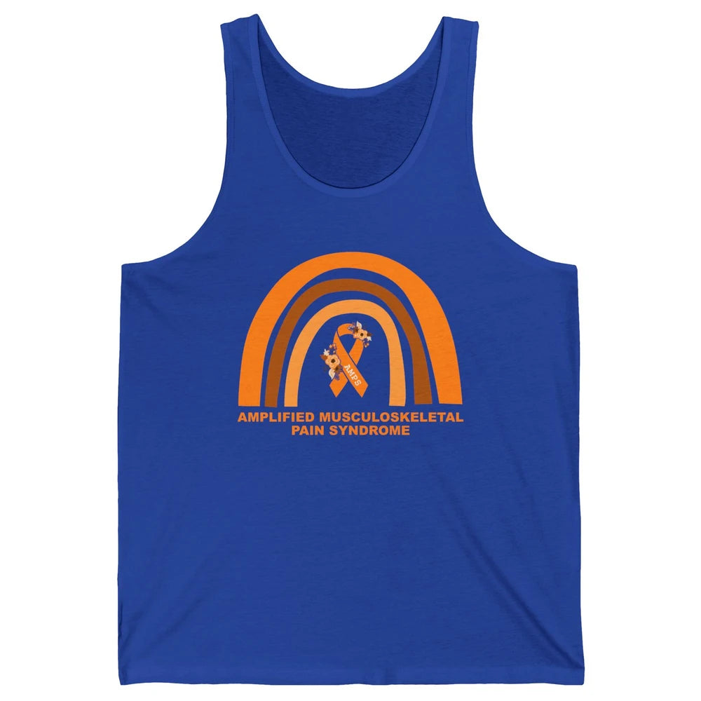 Amplified Musculoskeletal Pain Syndrome AMPS Orange Rainbow Unisex Jersey Tank