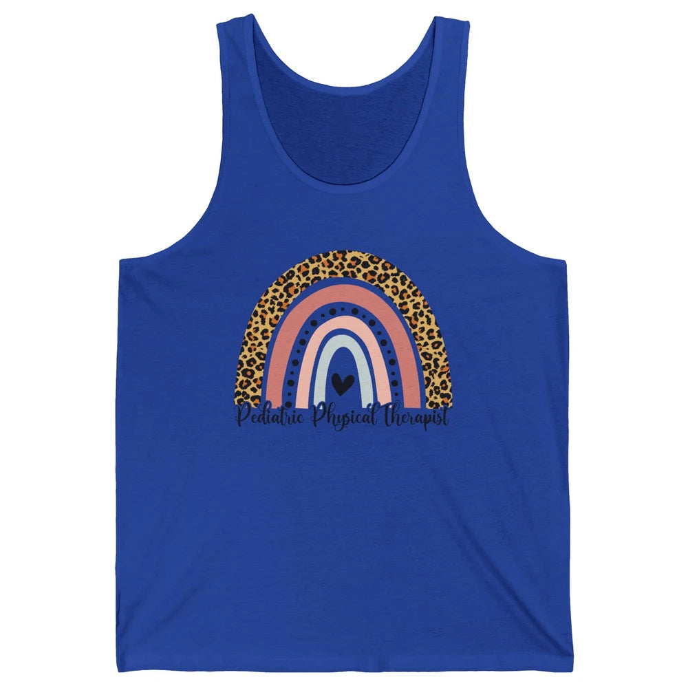 Retro Pediatric Physical Therapy Rainbow Physical Therapist Unisex Jersey Tank