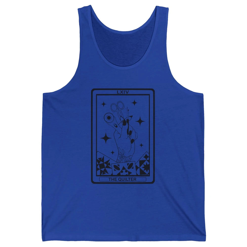 The Quilter Tarot Card Quilting Tool Sewing Yarning Crafting Unisex Jersey Tank