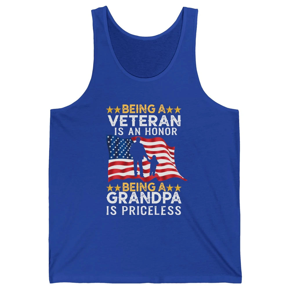 Being A Veteran Is An Honor Army Dad US Military Day Unisex Jersey Tank