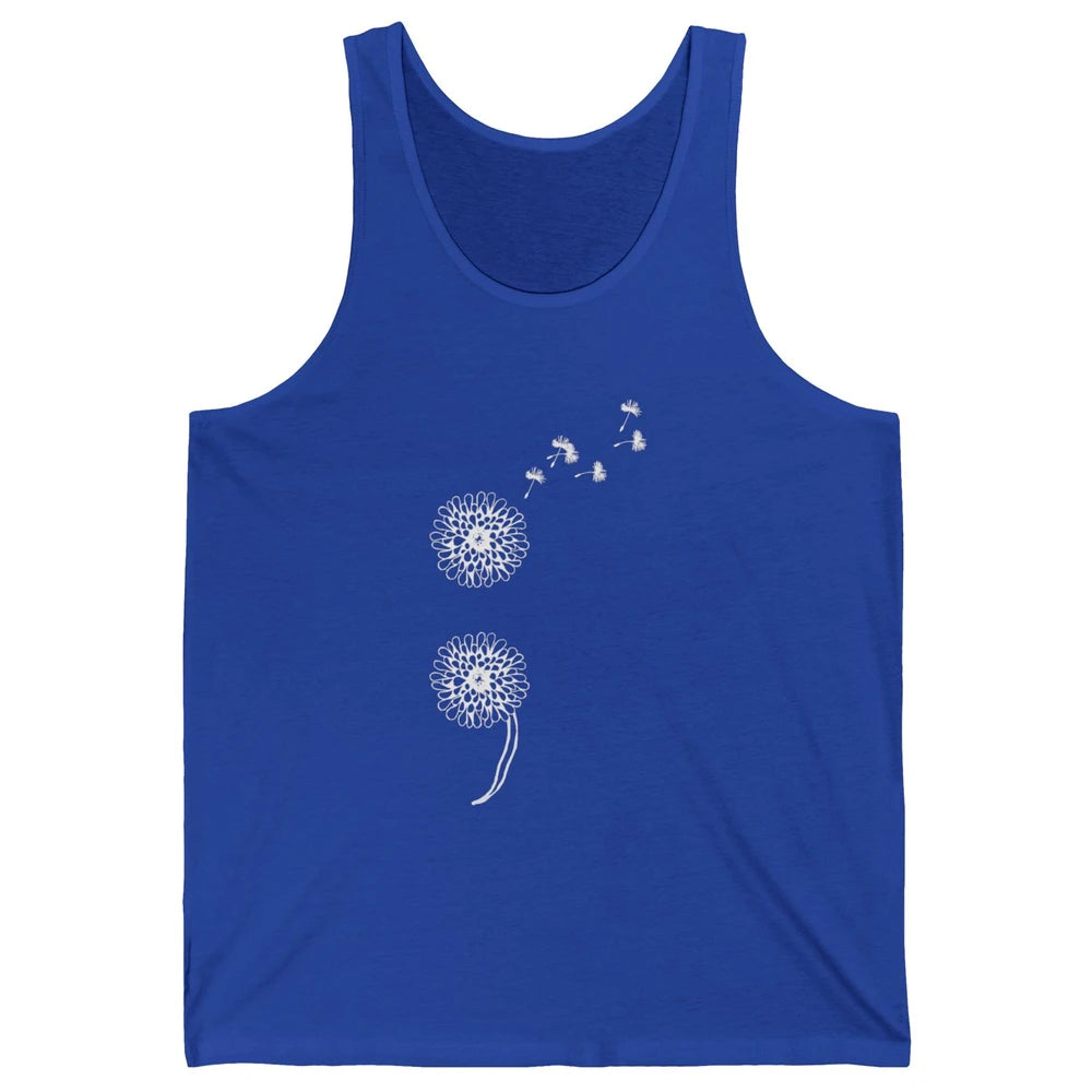 Semicolon Dandelion Vintage  Suicide Prevention Awareness Unisex Jersey Tank