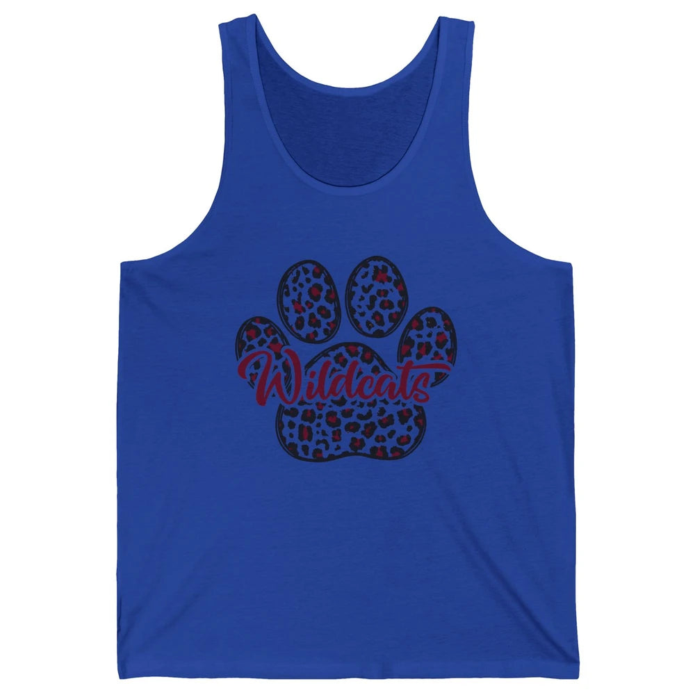 Wildcats Spirit Cat Paw Leopard Western Cat Mom Cat Lovers Unisex Jersey Tank