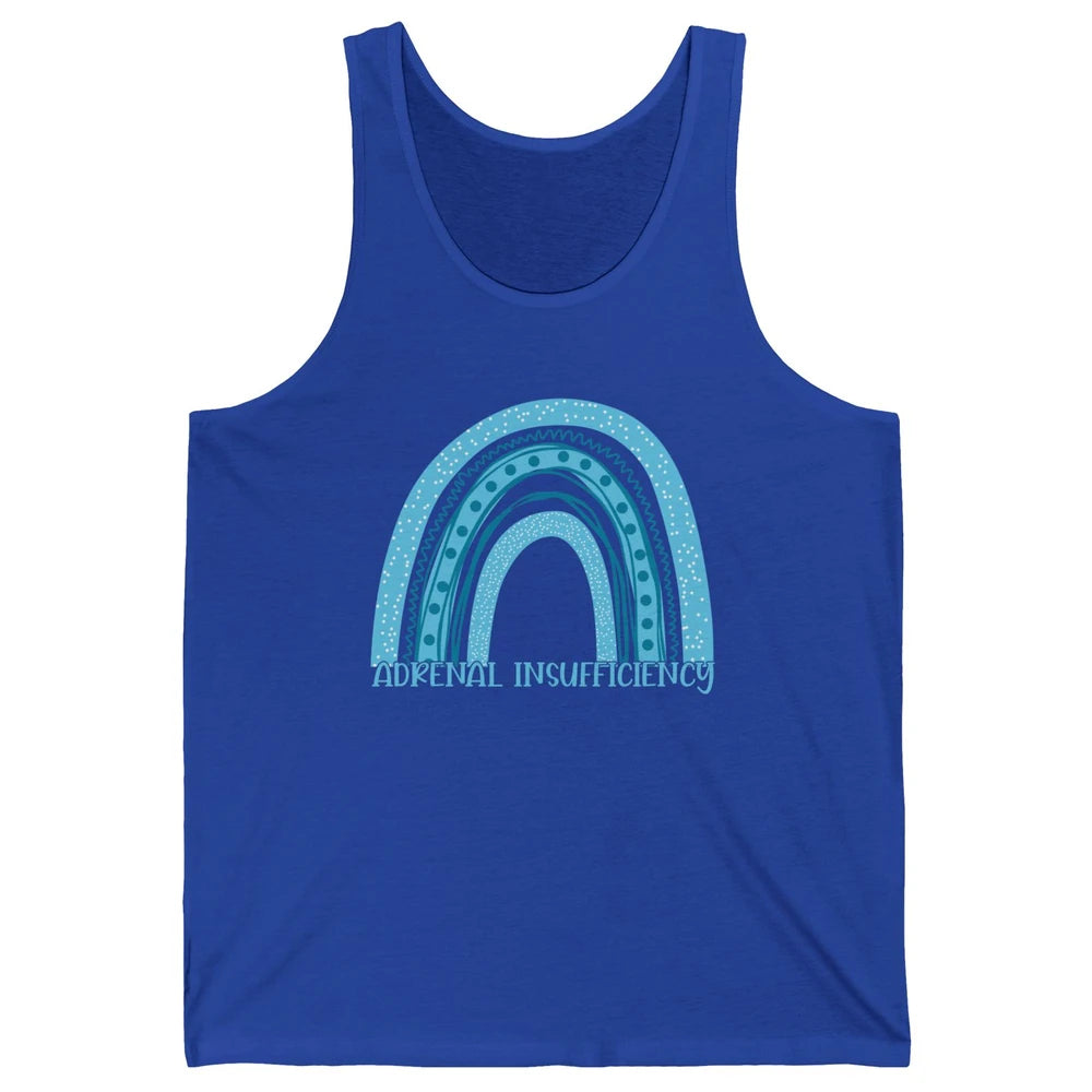 Adrenal Insufficiency Awareness Floral Light Blue Rainbow Unisex Jersey Tank