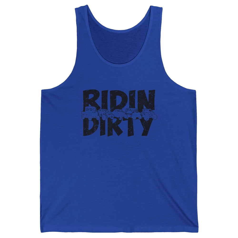 Retro UTV SXS Rider Riding Dirty ATV Offroad Riding SXS Life Unisex Jersey Tank