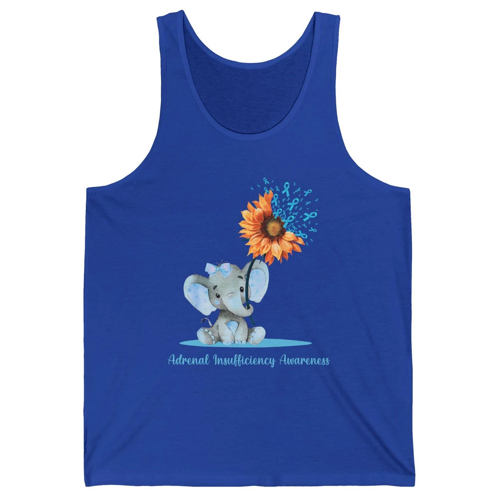 Adrenal Insufficiency Awareness Baby Elephant Sunflower Unisex Jersey Tank