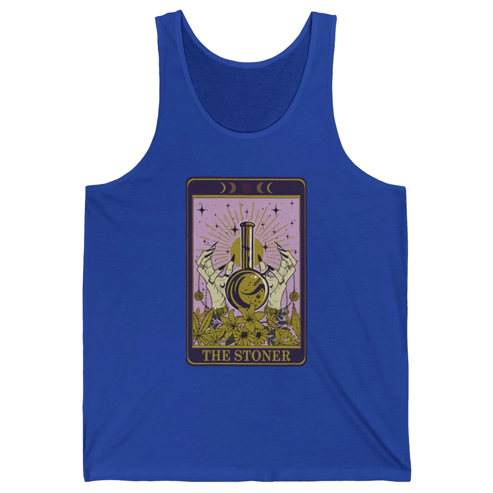 Vintage Witch The Stoner Tarot Card Weed Cannabis Marijuana Unisex Jersey Tank