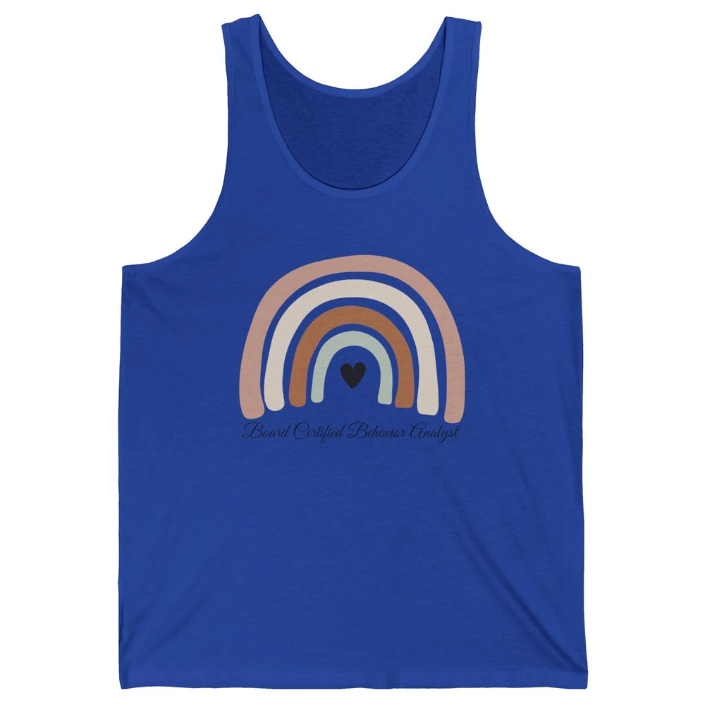 Board Certified Behavior Analyst BCBA Rainbow ABA Therapist Unisex Jersey Tank