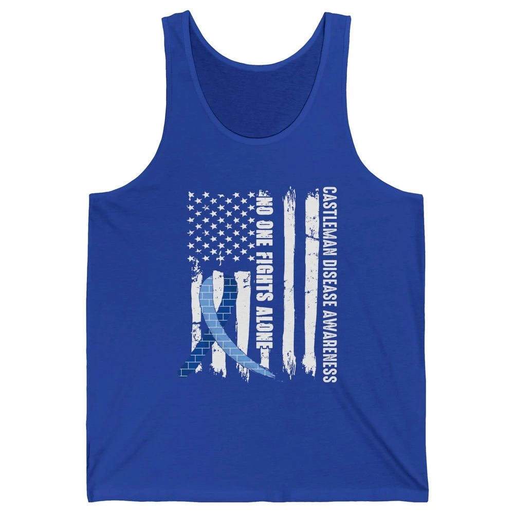 Castleman Disease Awareness Blue Ribbon No One Fight Alone Unisex Jersey Tank