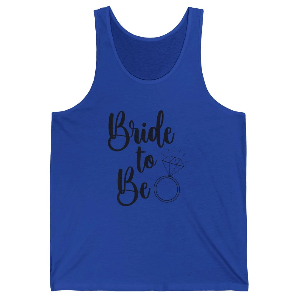 Bride To Be Future Mrs. Engagement Bachelorette Wedding Ring Unisex Jersey Tank