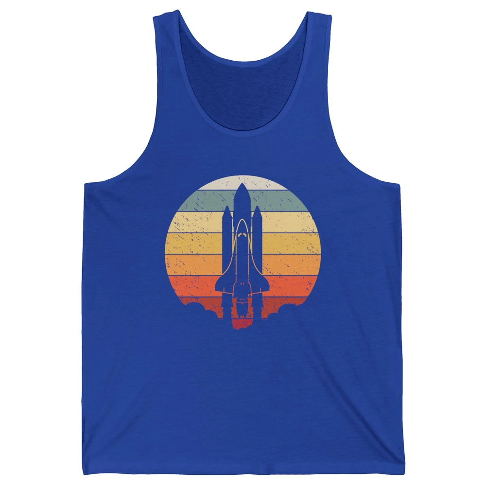 Vintage Astronaut Spaceship Spacecraft Spaceman Astrology Unisex Jersey Tank