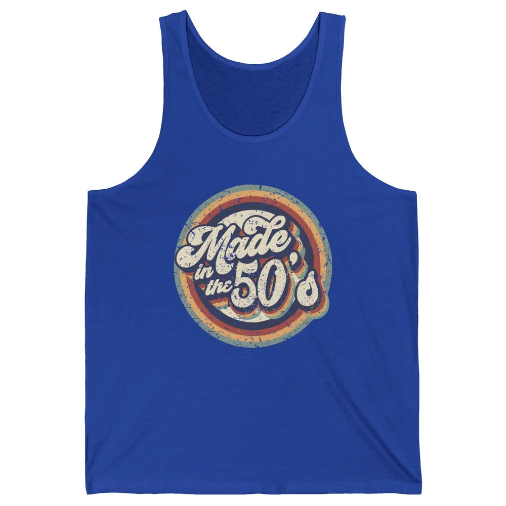 Retro Vintage Made In The 50's 1950s Born Birthday Day Gift Unisex Jersey Tank