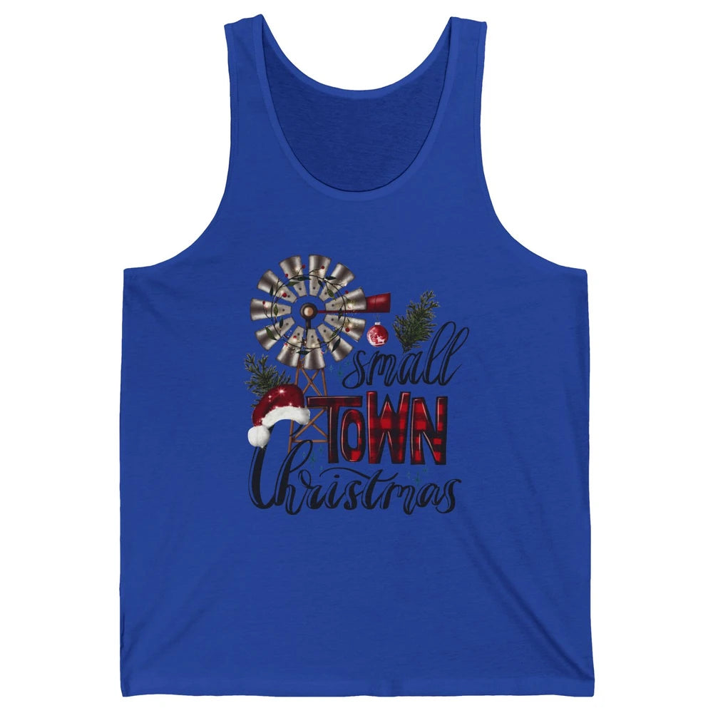 Retro Small Town Christmas Western Hometown Christmas Unisex Jersey Tank