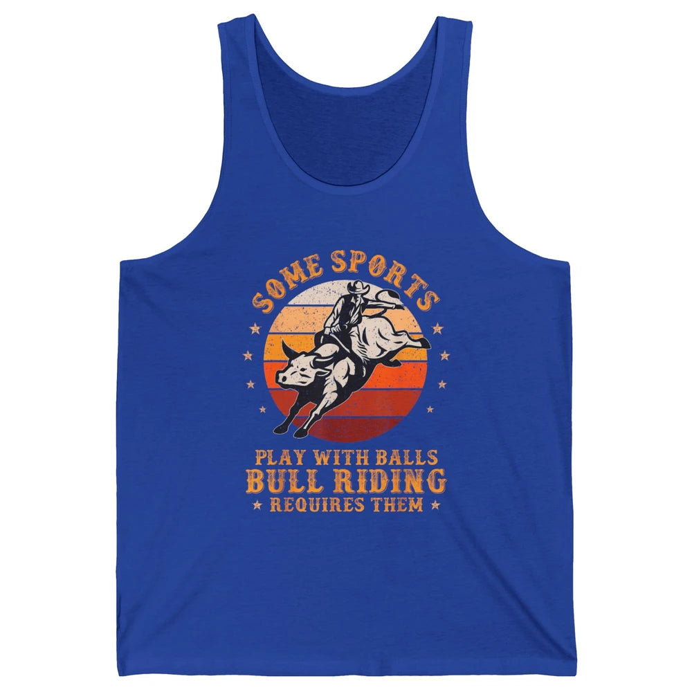 Rodeo Bull Riding Vintage Cowboy Western Country Ranch Bull Rider Howdy Unisex Jersey Tank