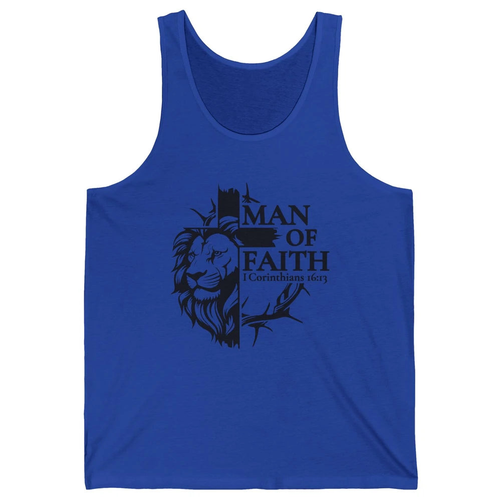 Yeshua Lion Of Judah Man Of Faith Bible Christian Religious Unisex Jersey Tank