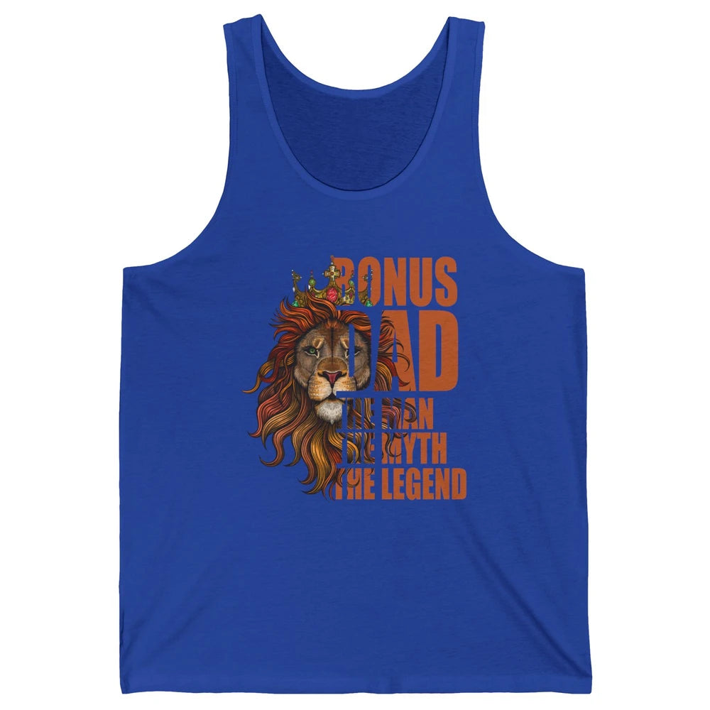 Vintage Lion Bonus Dad The Man The Myth The Legend Dad Gift Unisex Jersey Tank