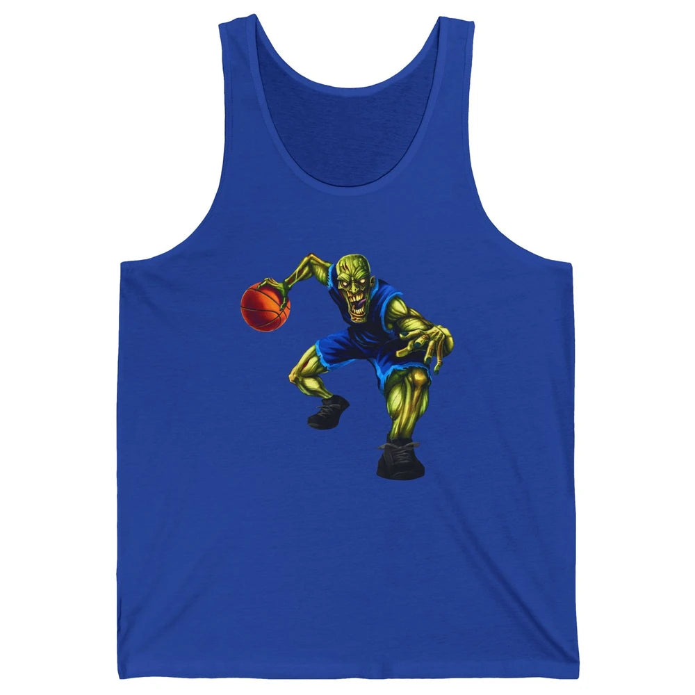 Zombie Basketball Halloween Basketball Players Scary Costume Unisex Jersey Tank