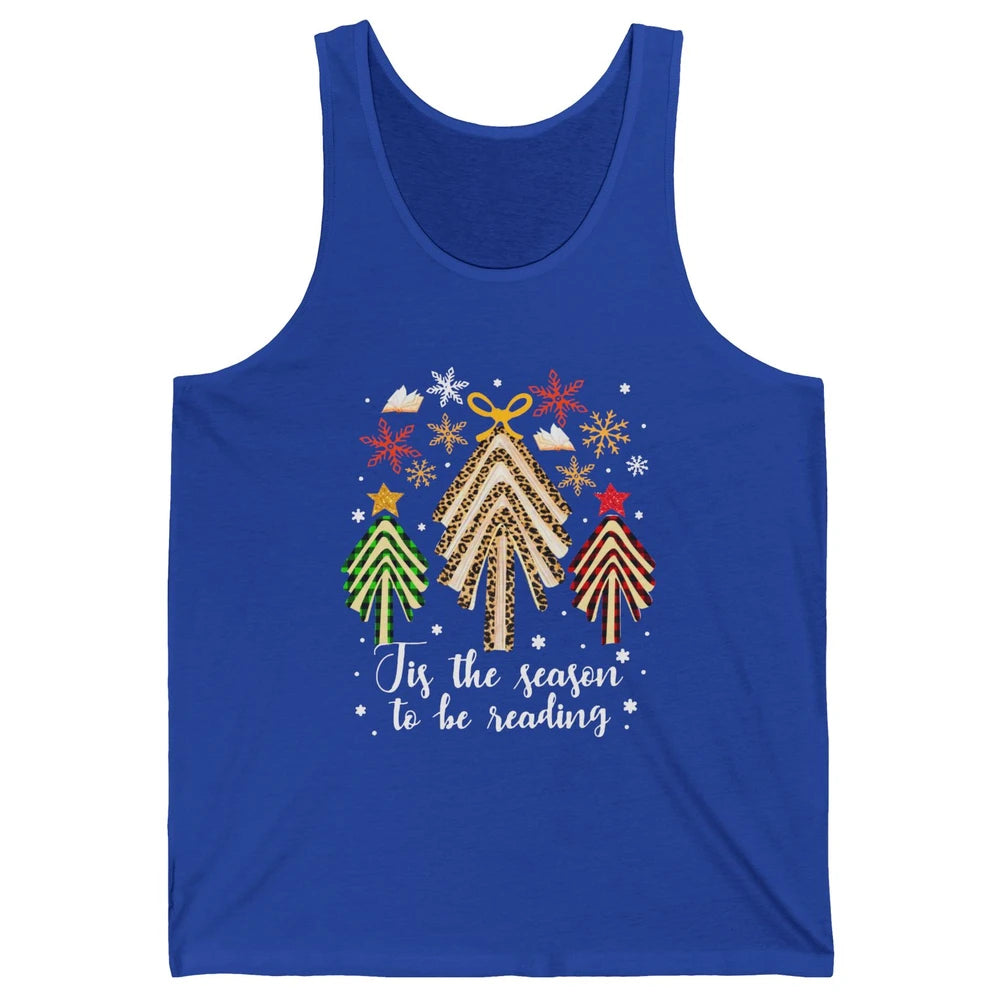 Books Christmas Tree Tis The Season To Be Reading Christmas Unisex Jersey Tank