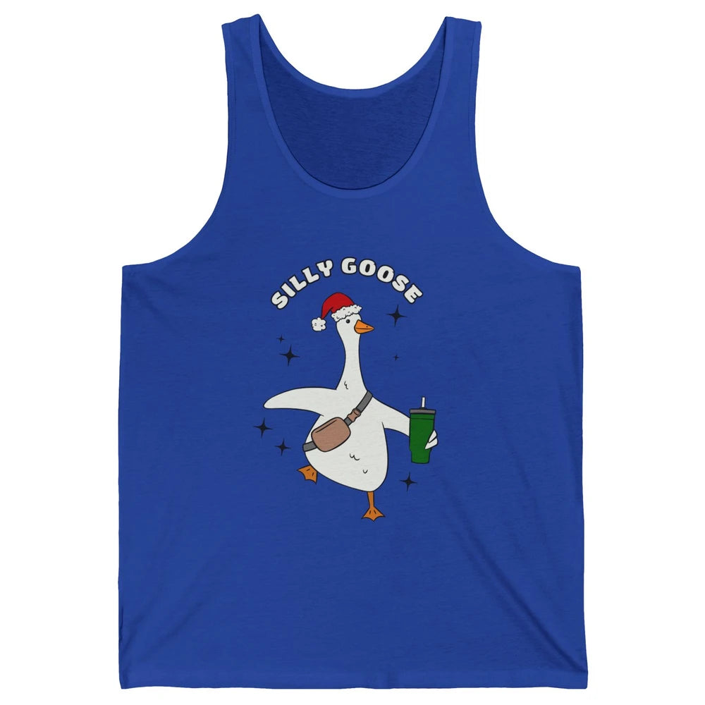 Funny Silly Goose Boojee Christmas Goose Bag And Cup Holiday Unisex Jersey Tank