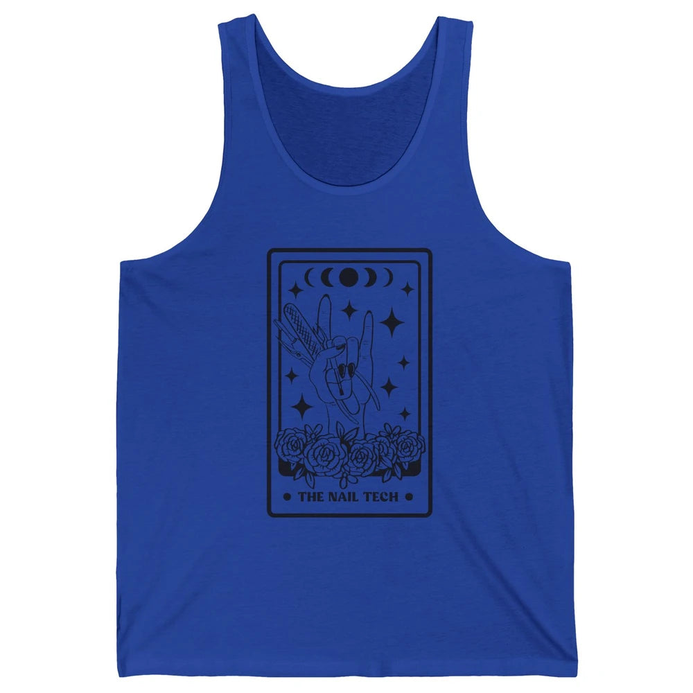 The Nail Tech Tarot Card Beautician Nail Boss Cosmetology Unisex Jersey Tank