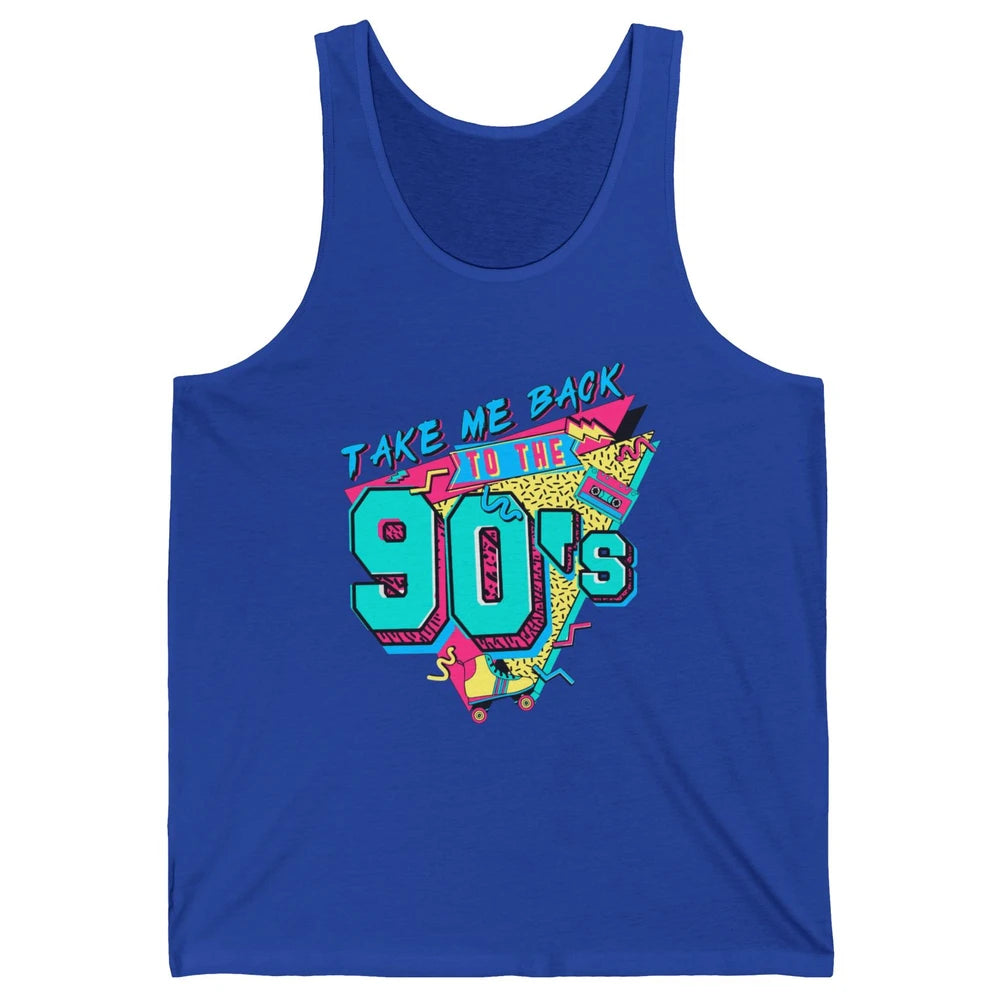 Vintage Take Me Back To The 90s Cassette Retro Rainbow Child Unisex Jersey Tank