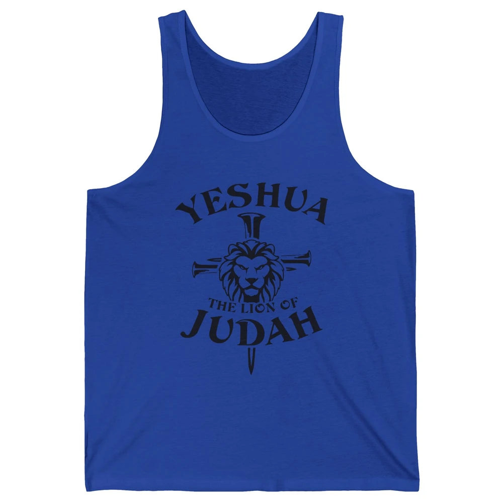 Yeshua Jesus Cross Lion Of Judah Christian Faith Religious Unisex Jersey Tank