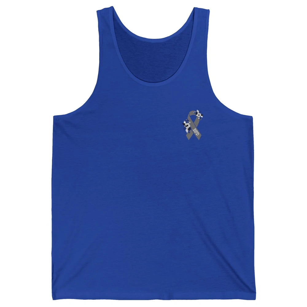 Borderline Personality Disorder Awareness BPD Gray Ribbon Unisex Jersey Tank