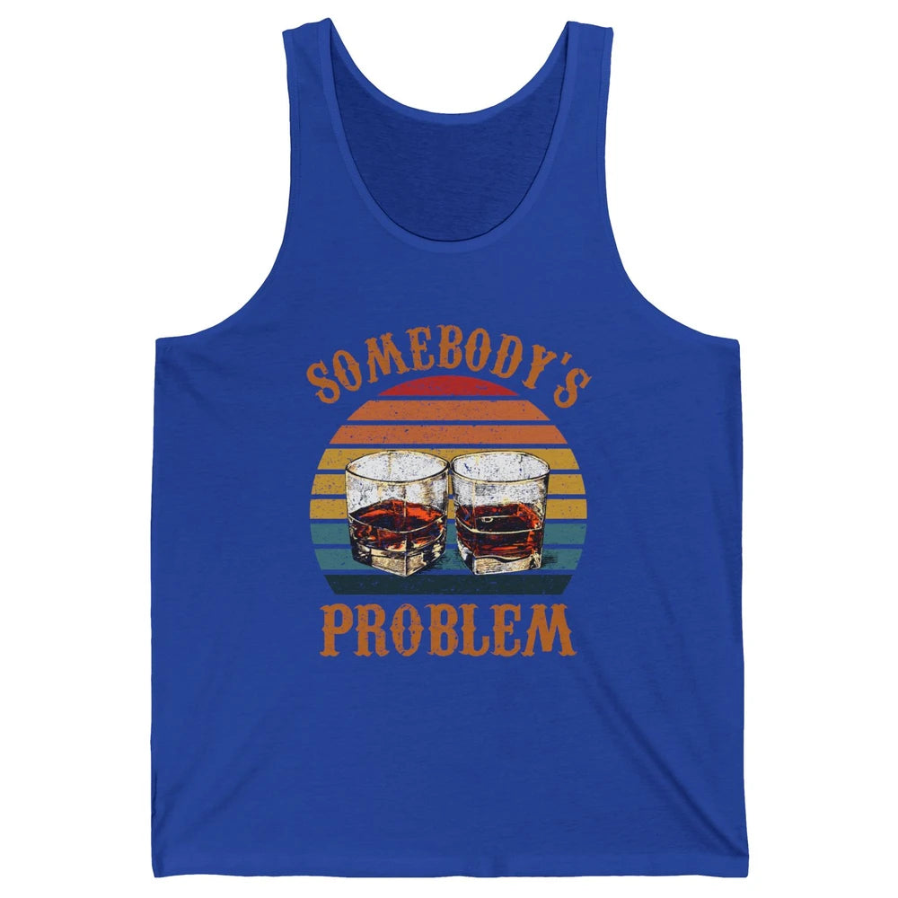 Vintage Whiskey Somebody's Problem Western Country Cowboy Unisex Jersey Tank