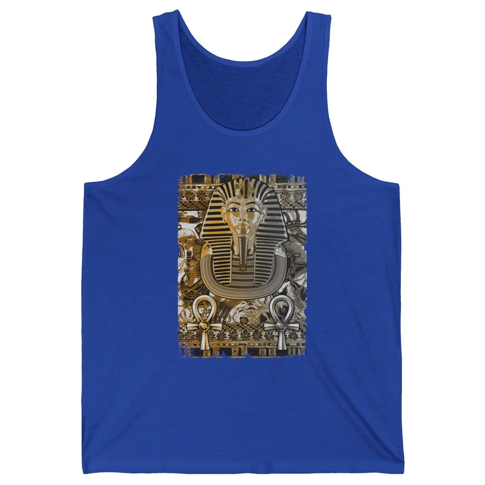 Ancient Egyptian Pyramid Golden King Tut Pharaoh Tutankhamun Unisex Jersey Tank